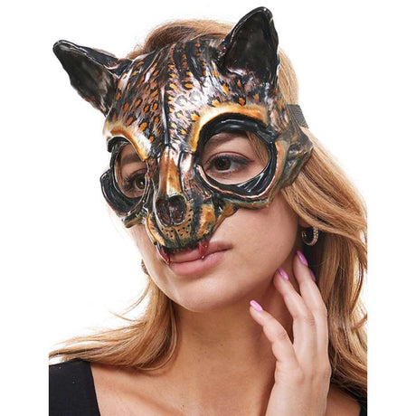 Brown Cat Skull Mask