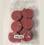 Tag Bag of 12 Pink half rounds makeup sponges SPPIW