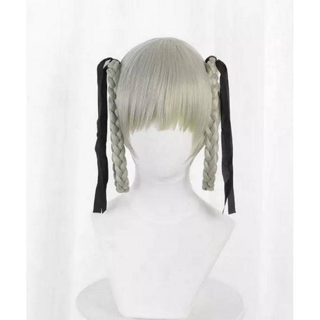 Grey braided cosplay wig Mobami