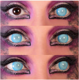Saiyan cosplay Contact Lenses- Blue Min Sclera