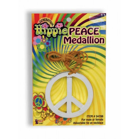 Hippie Peace medallion - Silver