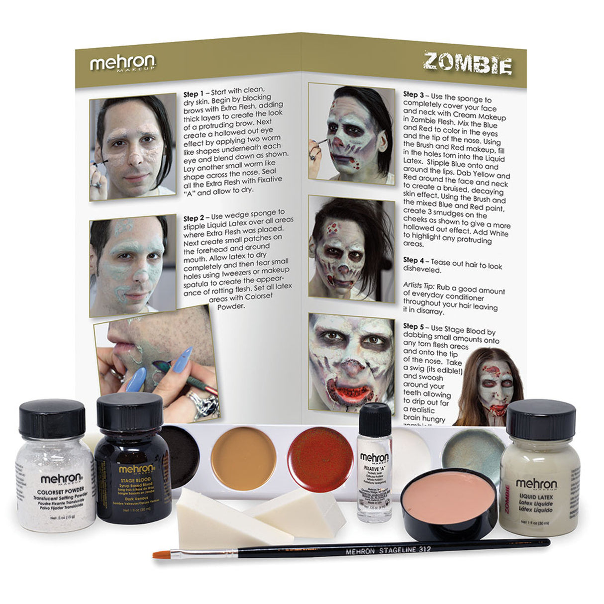 Mehron Character Makeup Kit - Zombie