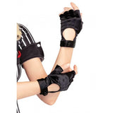 Fingerless motorcycle gloves Black
