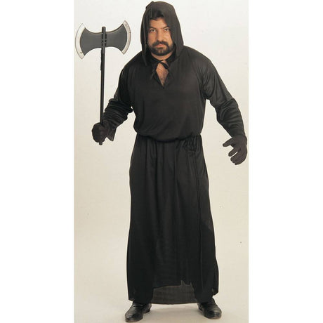 Adult Black Hooded Robe