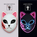 LED cosplay demon scar pink mask