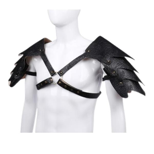 Shoulder Armor Leatherlike - Black
