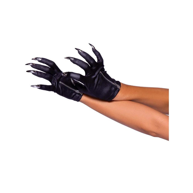 Zip-up Claw Gloves- Black