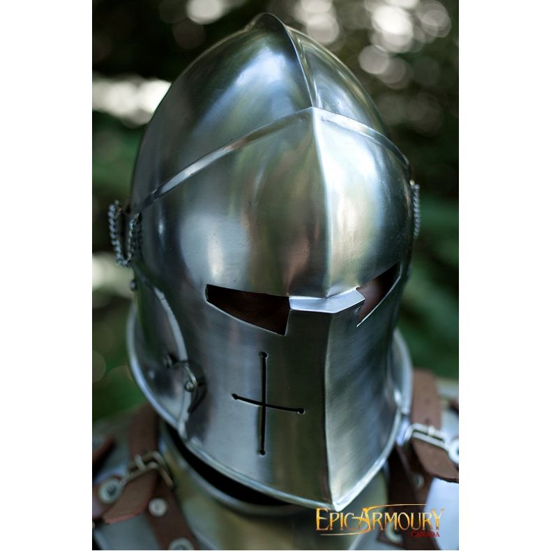 Visored Barbuta helmet - Barbute - Large