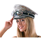 Silver flowers cap hat with Goggles