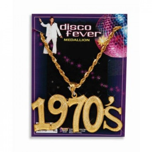 DISCO FEVER 1970'S NECKLACE Gold