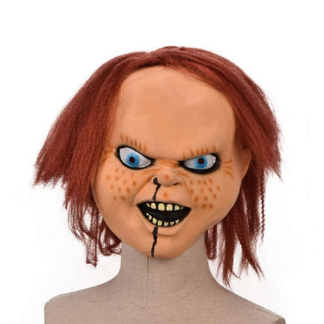 Scary baby mask with hair - Chucky