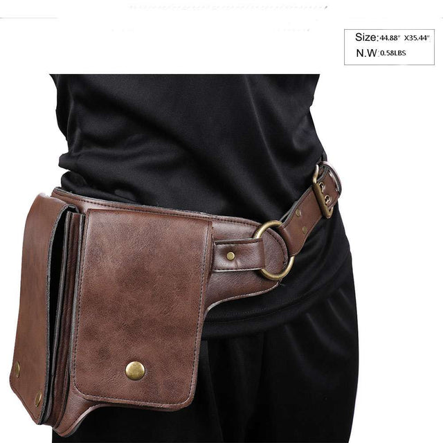 Pouch Belt leatherlike- Brown