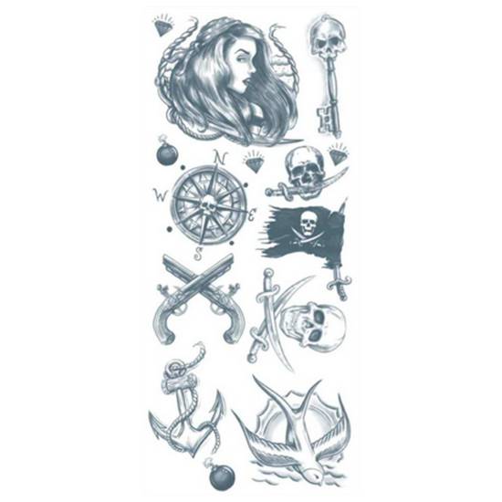 Buccaneer Pirate Temporary Tattoos CT-407