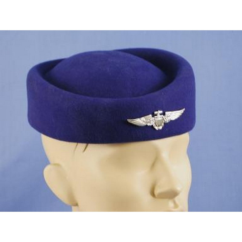 Flight Attendant Hat - Blue One Size Blue
