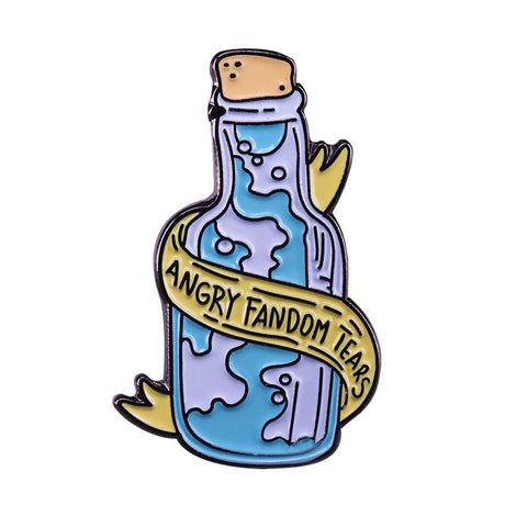 Angry fandom tears lapel pin