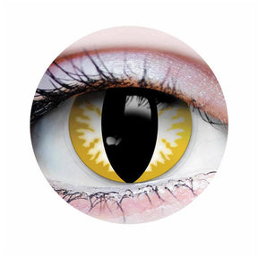 Thriller Contact Lenses- White, Yellow & Black