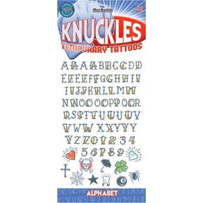 Tinsley Temp Tattoos- Knuckles Alphabet CT 409