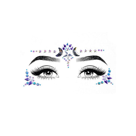 Mystic face jewels sticker - Adhesive gems