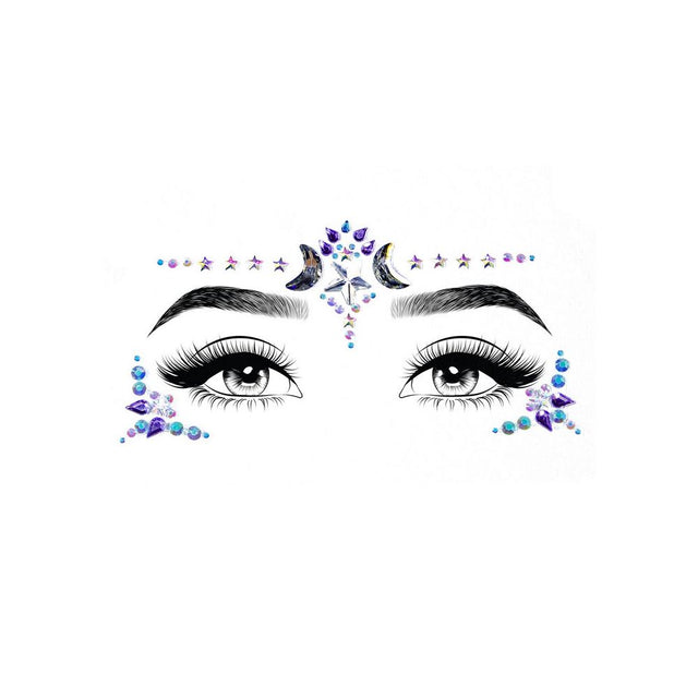Mystic face jewels sticker - Adhesive gems