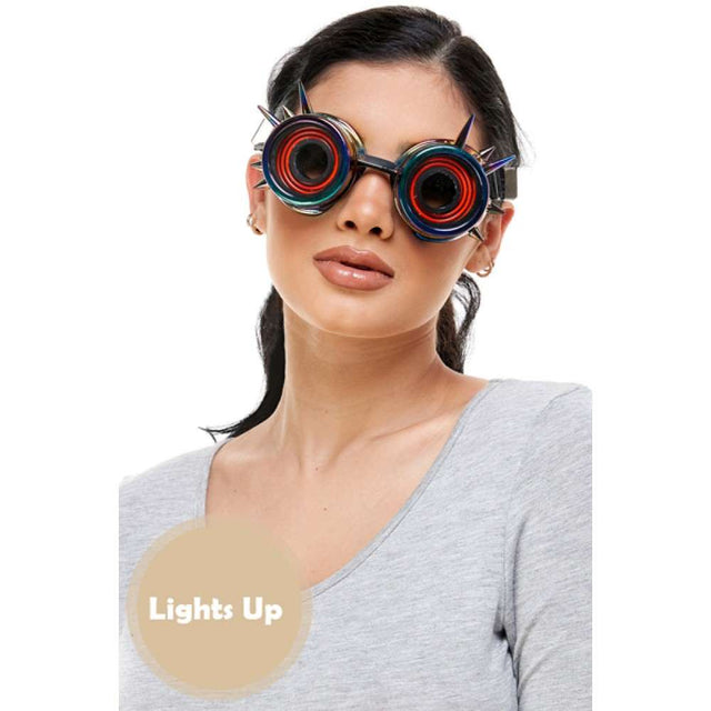 Light Up Steampunk Rainbow Goggles