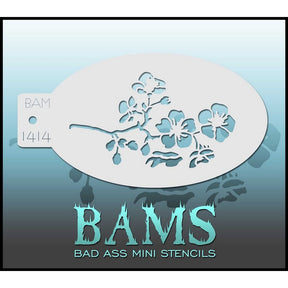 BAM 1414 Bad Ass Mini Stencil - flowers