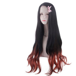 Demon girl cosplay wig dark orange