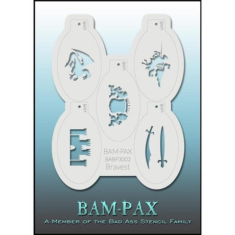 BAM-PAX BABP 3002 Bad Ass Stencil - Bravest