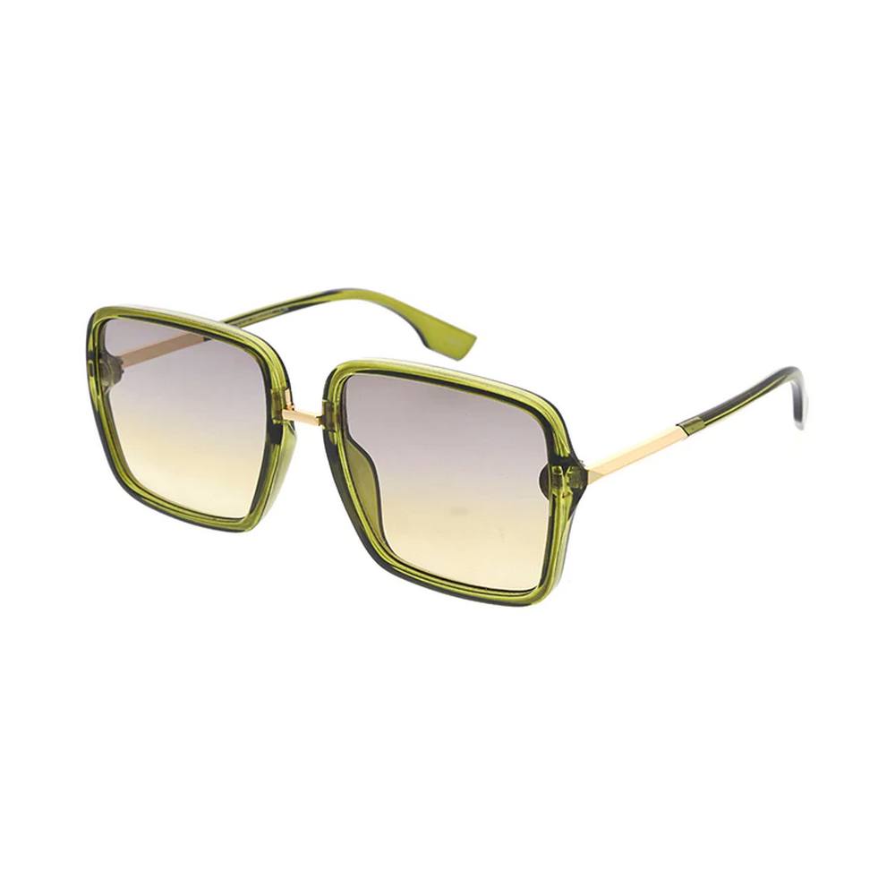 Combo Large Square SunGlasses Frame with Metal Temple - Assorted