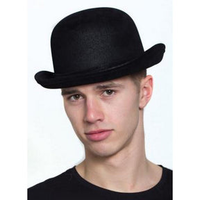 Leatherlike Derby bowler Hat Black