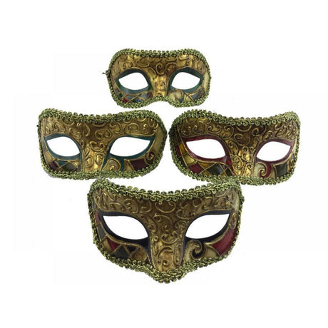 Venetian golden Mask 5 with trim - Assorted Colors