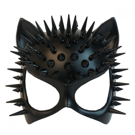 Cat face Mask with spikes- Black