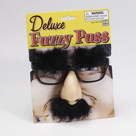 Fuzzy Puss Glasses Nose & Mustache