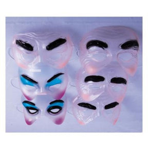 TRANSPARENT MASKS 1/2 FACE (6
