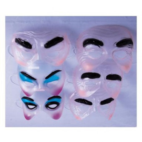 TRANSPARENT MASKS 1/2 FACE (6