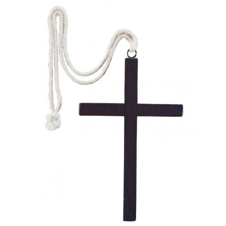 Wooden MONK's CROSS- Black