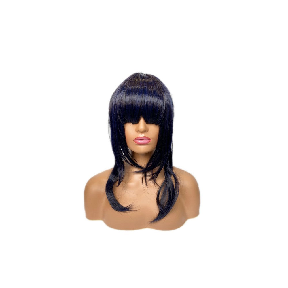 Dark blue ninja cosplay wig