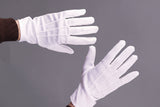 Deluxe White Gloves with Snap