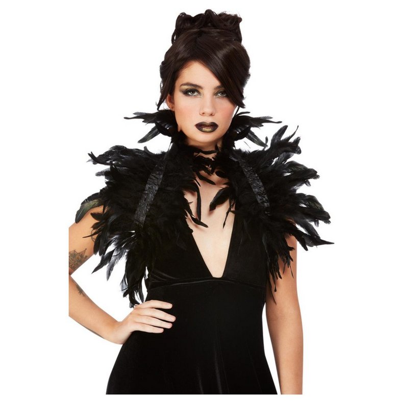 Feather Bolero - Black
