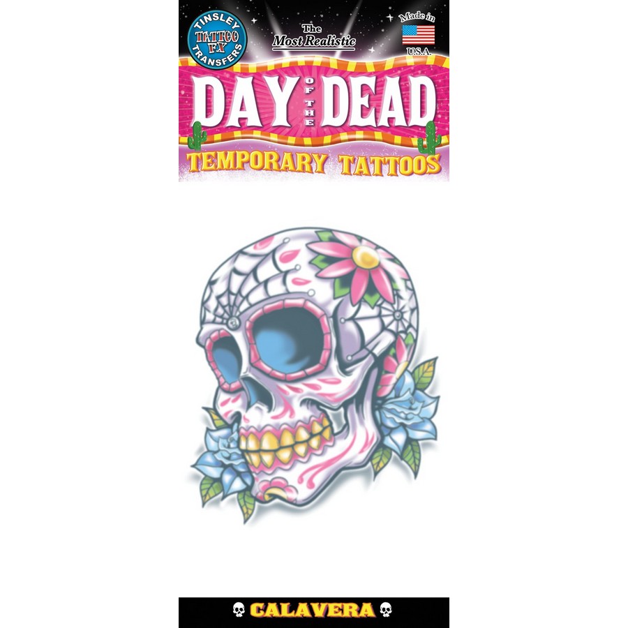 Calaveras Temp Tattoo Day of the Dead