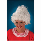 Mrs. Santa Curly Wig with ponytail