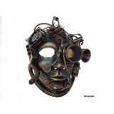Steampunk pirate mask with lights and hose