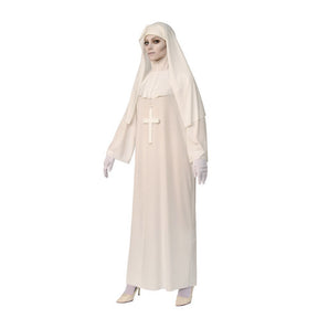 White Nun costume & cross - Standard