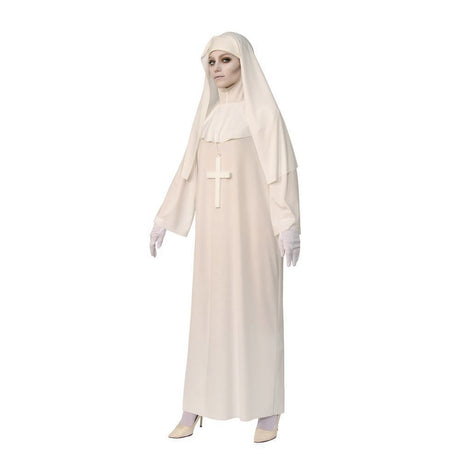 White Nun costume & cross - Standard