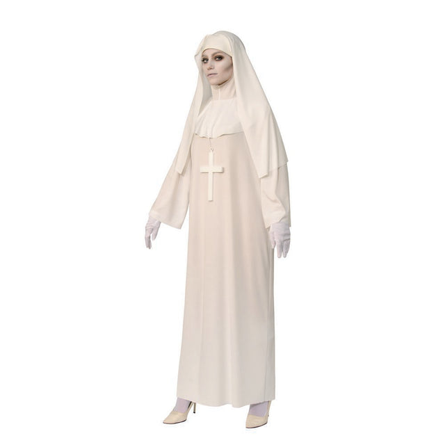 White Nun costume & cross - Standard