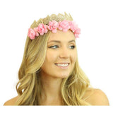 Lace crown headband with flowers