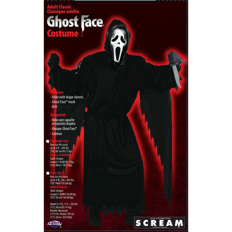 Scream GHOST FACE Standard size Costume Adult