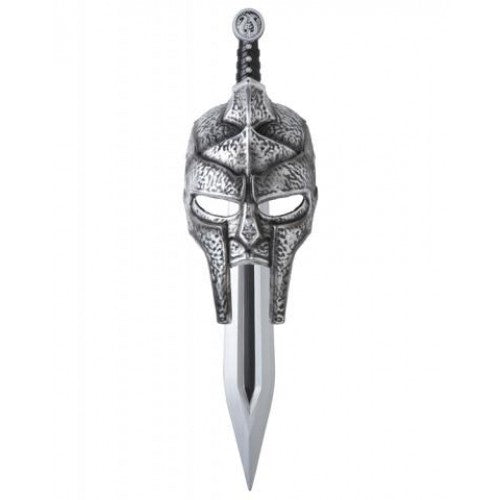 Gladiator Mask & Sword - Silver