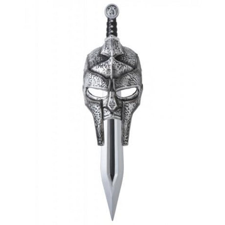 Gladiator Mask & Sword - Silver