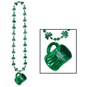 Shamrock BEADS with Happy St Patrick's Mug