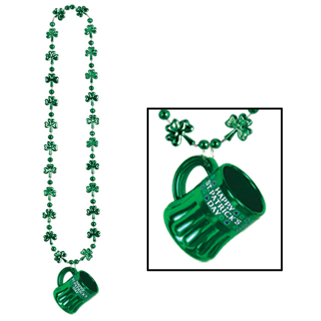 Shamrock BEADS with Happy St Patrick's Mug
